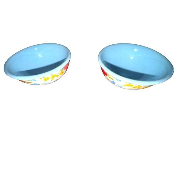 The Pioneer Woman Floral Design Blue Mini Bowls - Set Of 2 - Picture 1 of 5